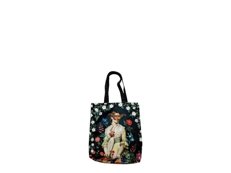 Borsa shopper in velluto - Butterfly woman