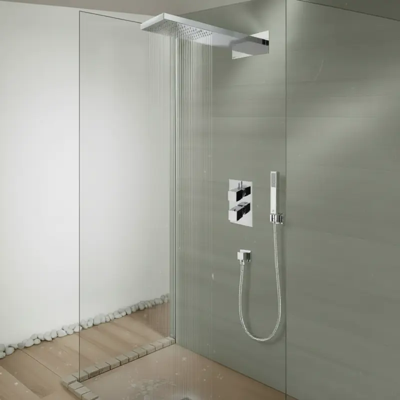 Bossini Manhattan soffione a parete, doccetta e flessibile M90798