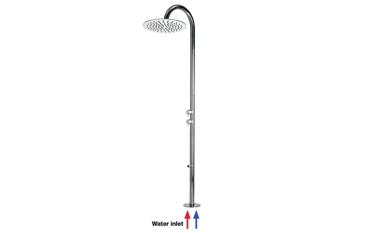 Bossini Tetis colonna doccia da esterno con soffione 30cm e lavapiedi L00389