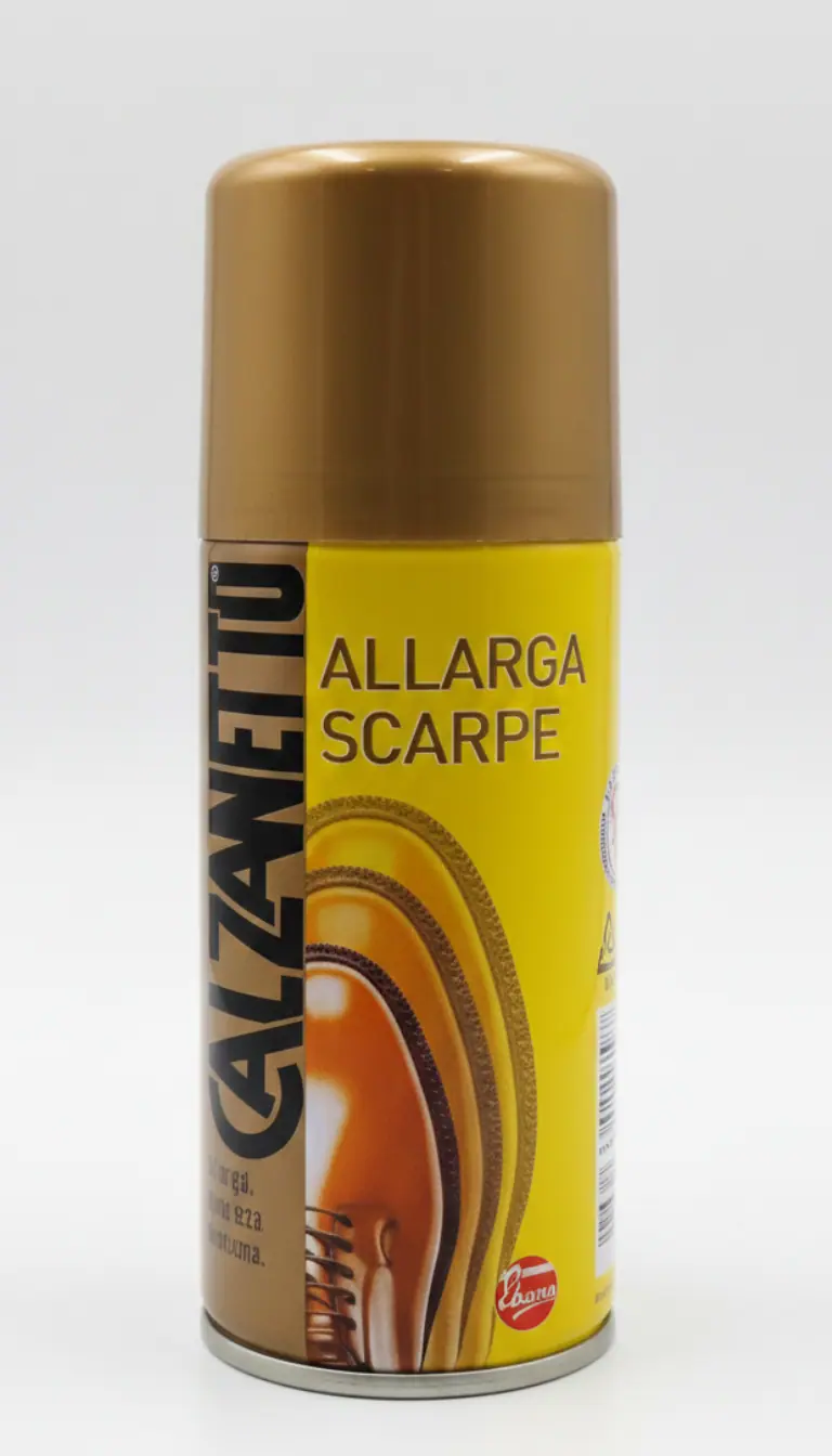 Calzonetto Allarga Scarpe 200 ml | Spray per Ammorbidire e Modellare Calzature Strette | Azione Sanitizzante e Profumante | Ideale per Pelle, Camoscio e Nabuk