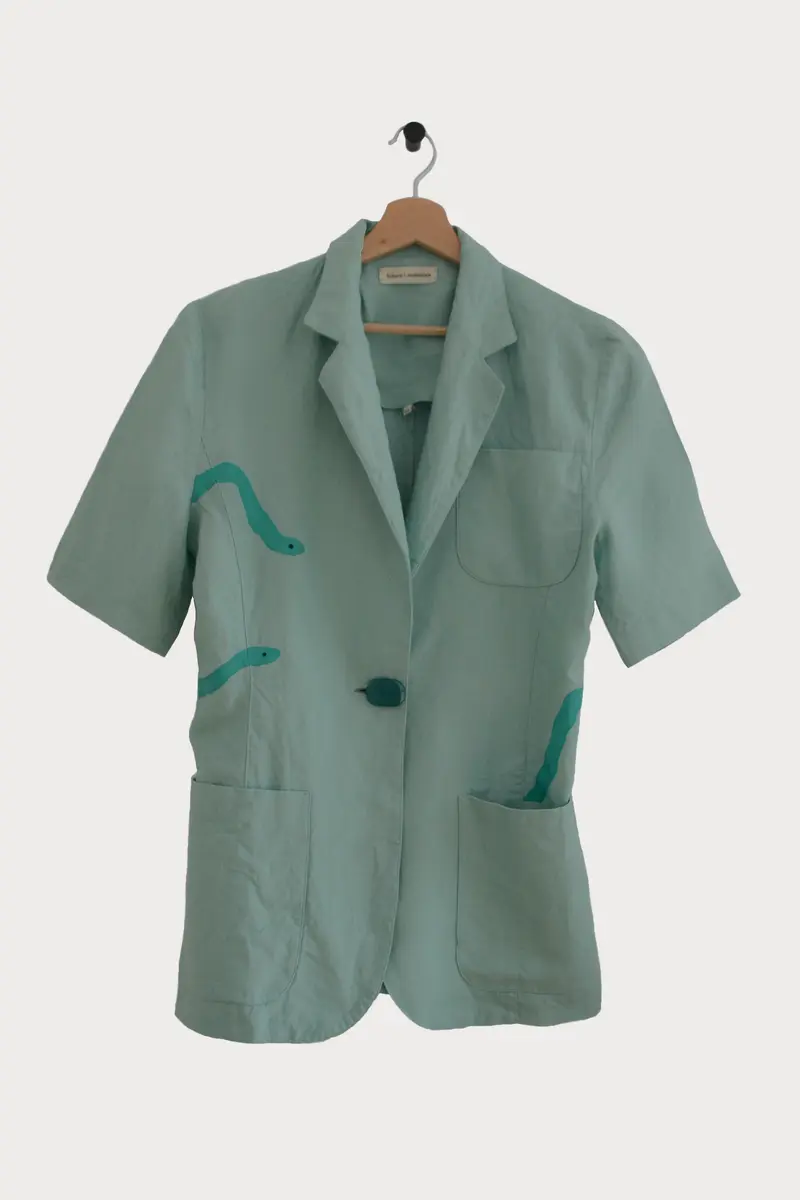 Camicia lino motivo serpenti