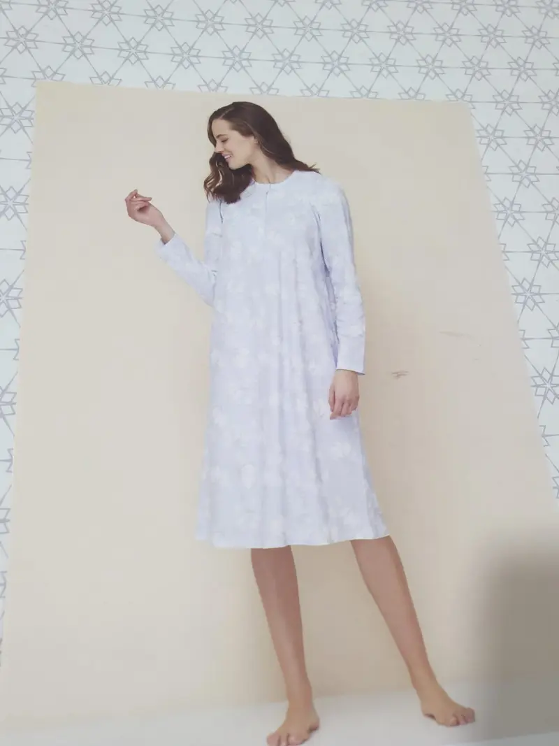 Camicia serafino ml interlock stampa floreale