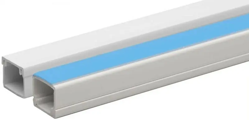 Canalina adesiva in PVC 16x16 mm spessore 0,6 mm 2m confezione 100 pezzi