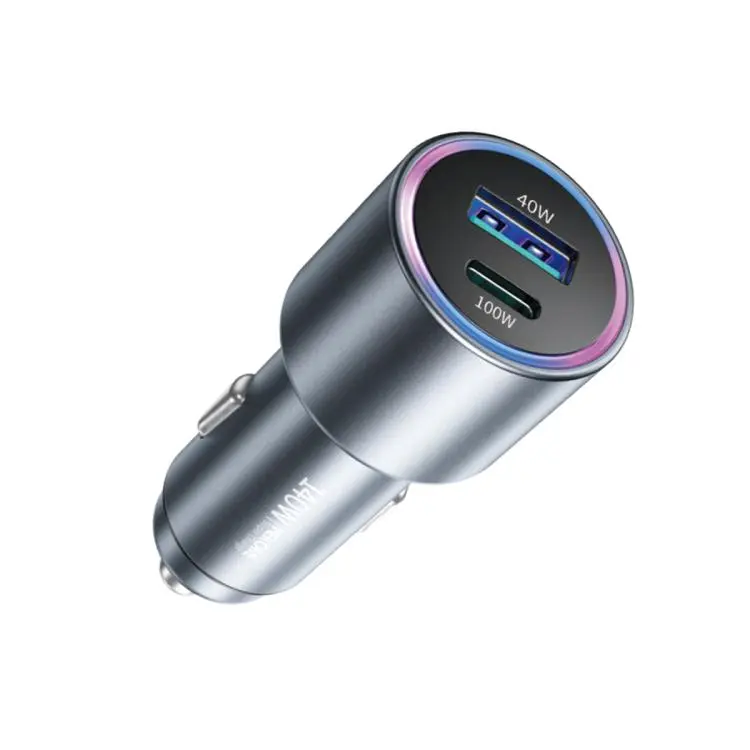Caricabatterie rapido da auto WK WP-C65 K-Captain Glowray da 140 W con USB Type-C e funzione Buck-Boost., WP-C65