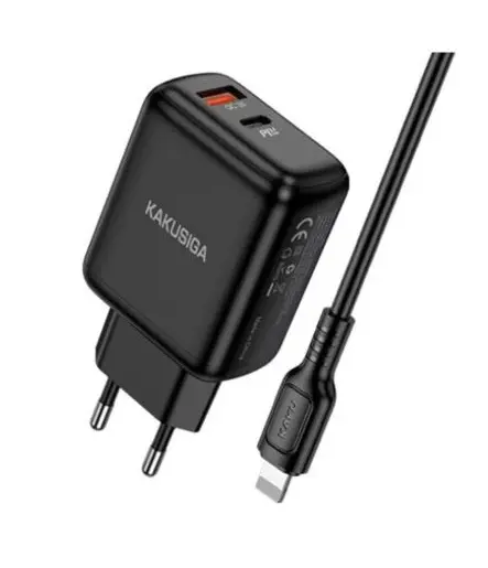 Caricabatterie ricarica rapida 30W con cavo USB Type C Lightning KSC-670