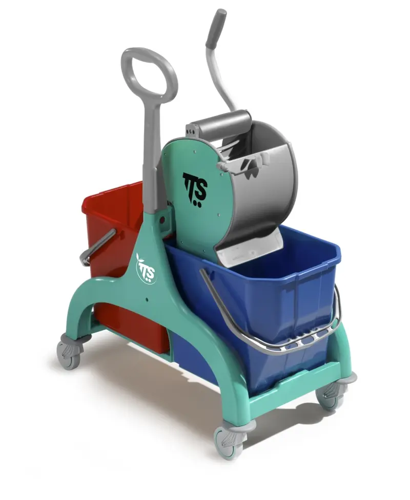 Carrello lavaggio TTS Nick Dry doppio 15+15 L con strizzatore