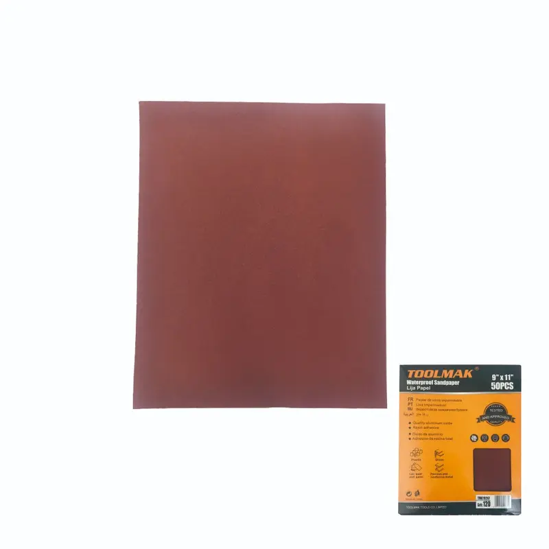 Carta abrasiva impermeabile grana 120 Toolmak confezione 50 pezzi