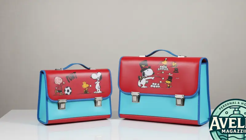 Cartella Vintage Snoopy Anni '80 Originale PUNT 1985 | Fondo di Magazzino NOS | Kit con Mini-Cartella Merenda Coordinata | Memorabilia Peanuts Rare