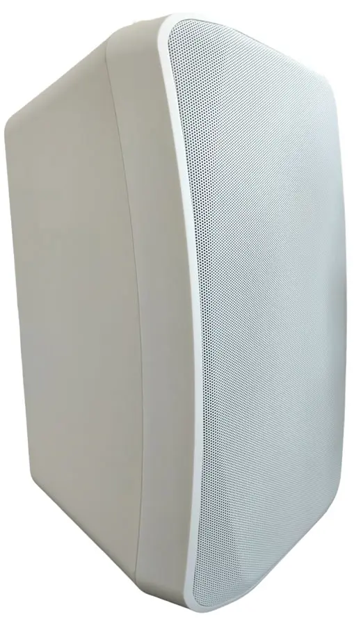 Cassa acustica bianca da parete 2 vie 8" 80W 70/100V