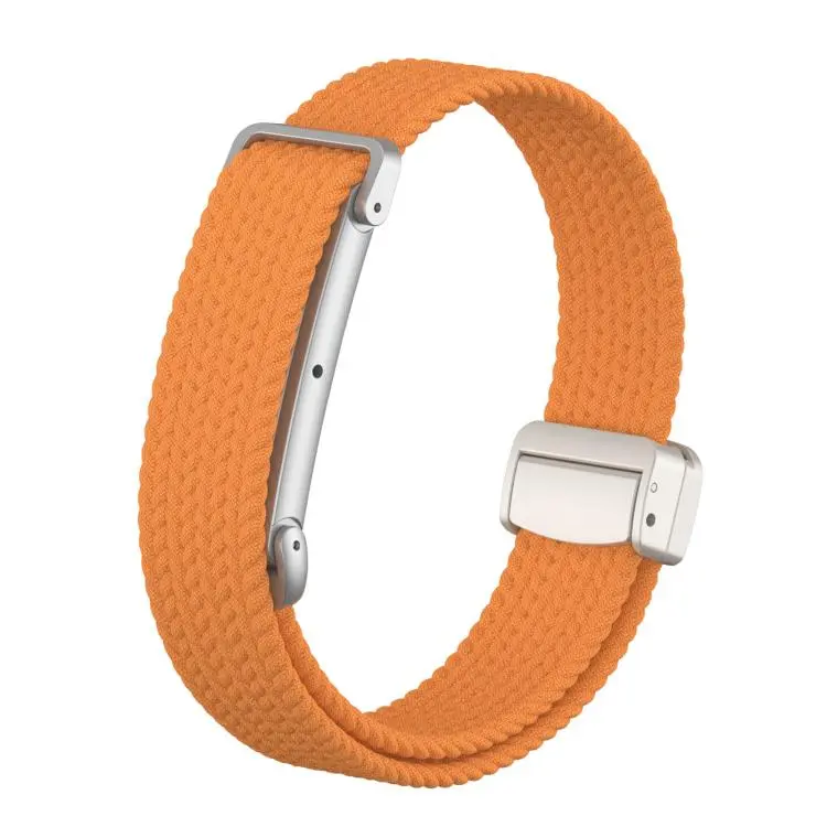 Cassa in metallo, chiusura magnetica ibrida, cinturino elastico in nylon intrecciato., For Google Fitbit Air