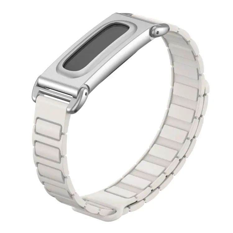 Cassa in metallo, cinturino ibrido magnetico in silicone a forma di I, cinturino per orologio, For Google Fitbit Air