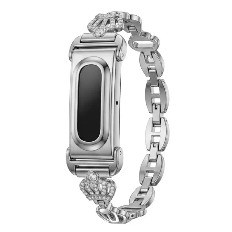 Cassa in metallo, corona integrata, cinturino in lega di zinco con strass., For Google Fitbit Air
