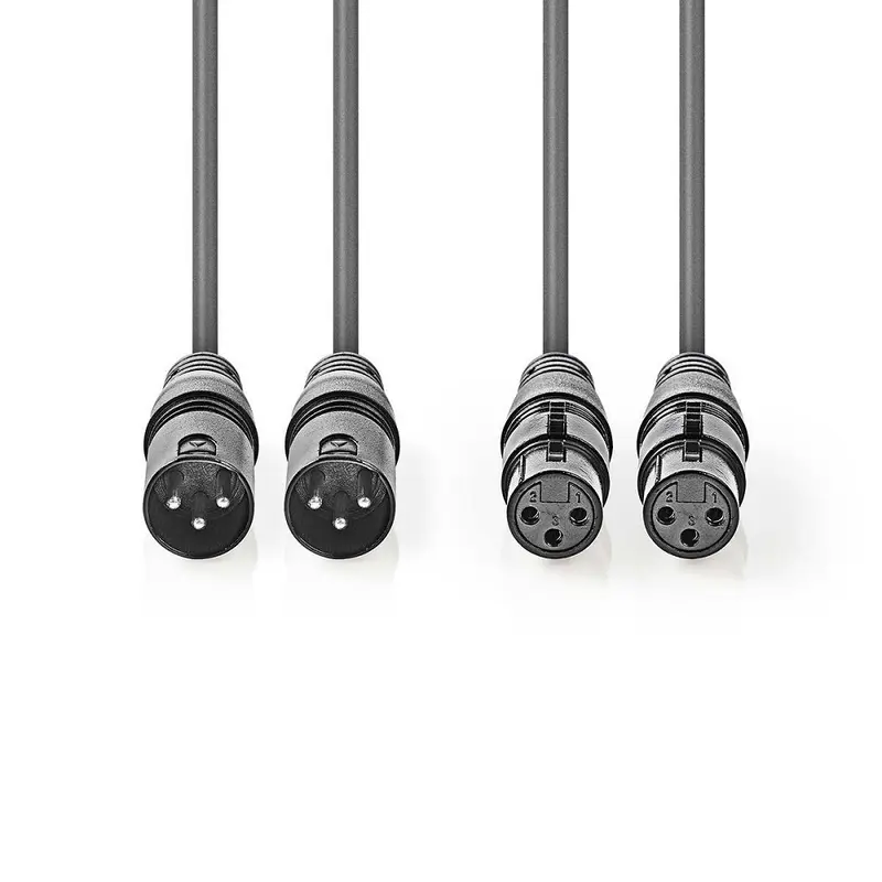 Cavo audio XLR bilanciato 2x maschio a 3 pin 2x femmina 5m
