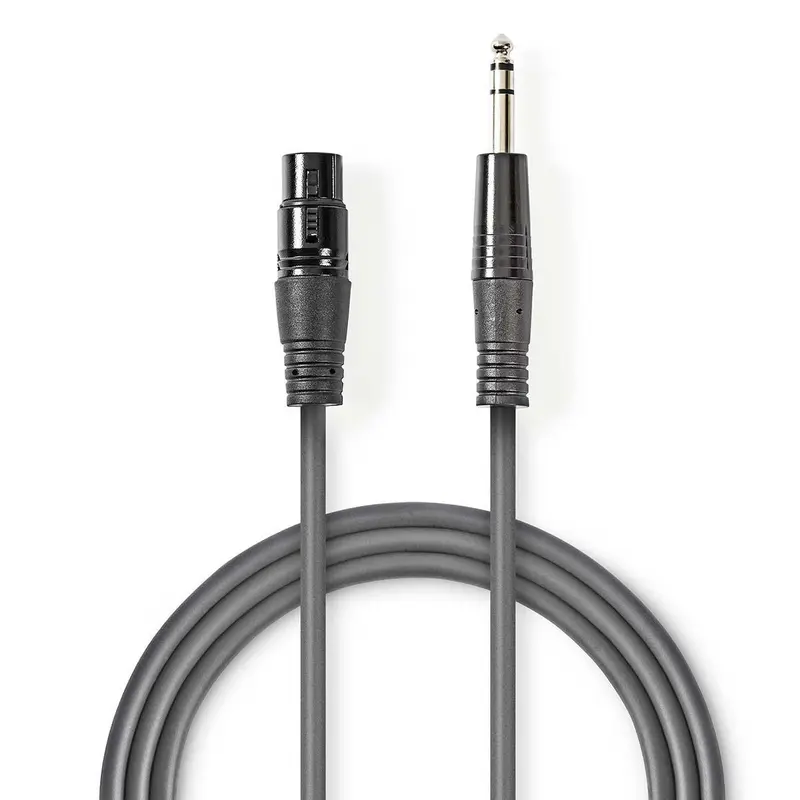 Cavo audio XLR bilanciato femmina 3 pin a maschio 6,35 mm 1.5m