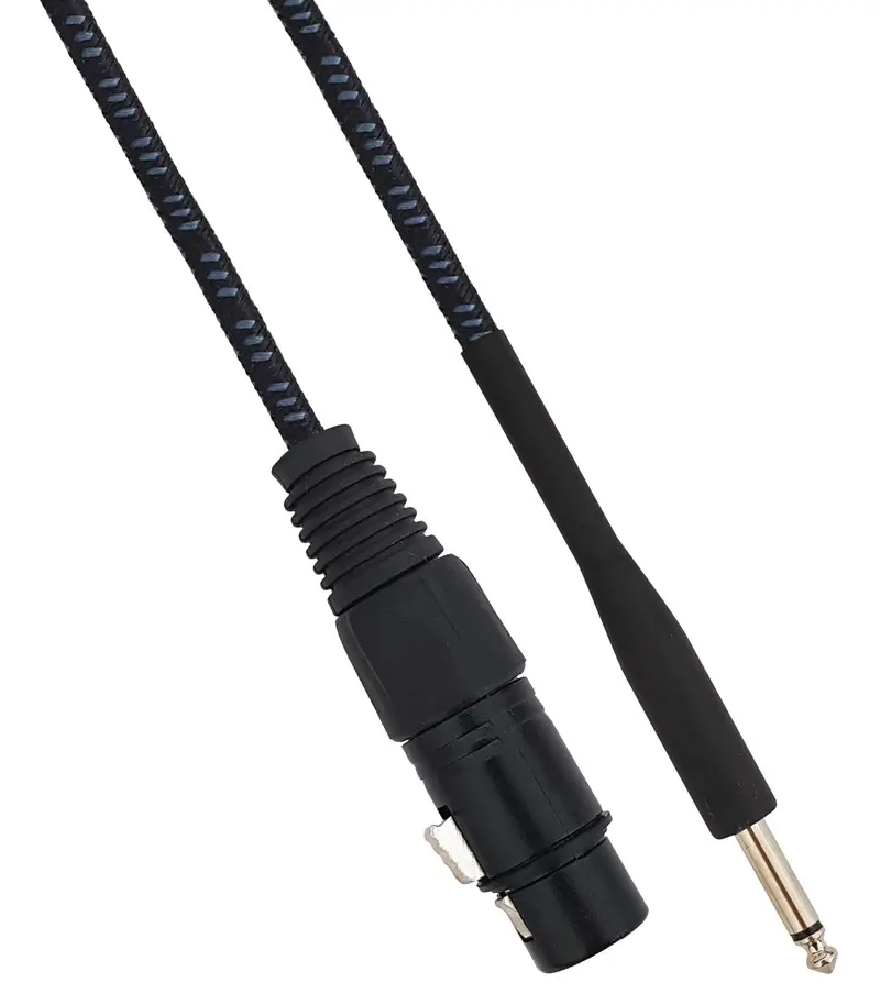 Cavo XLR Cannon femmina a Jack 6.35 mm maschio 1.5 metri Mono