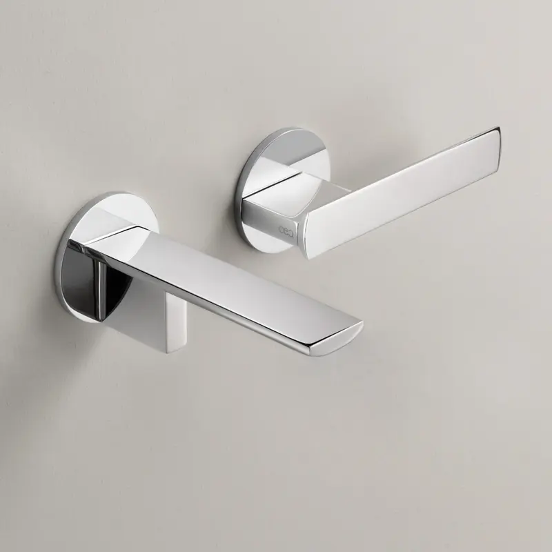 Cea Design Ayla rubinetto lavabo a parete progressivo con bocca 125mm AYL01 + PWF22