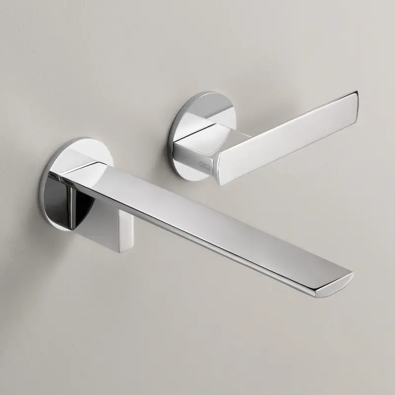 Cea Design Ayla rubinetto lavabo a parete progressivo con bocca 185mm AYL03 + PWF22