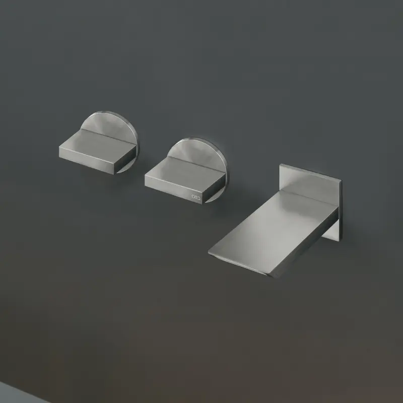 Cea Design Bar rubinetto lavabo a parete 3 fori bocca 105mm BAR23 + PTR01