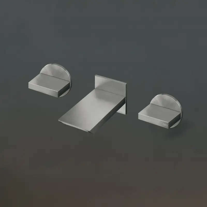 Cea Design Bar rubinetto lavabo a parete 3 fori bocca 105mm BAR25 + PTR02