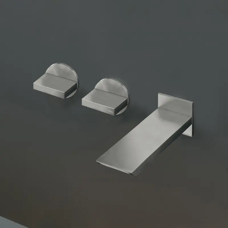 Cea Design Bar rubinetto lavabo a parete 3 fori bocca 155mm BAR24 + PTR01