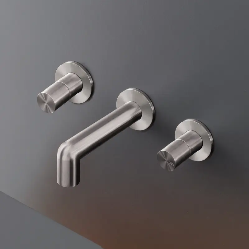 Cea Design Cartesio rubinetto lavabo a parete 3 fori canna 200mm CAR28 + UCS10