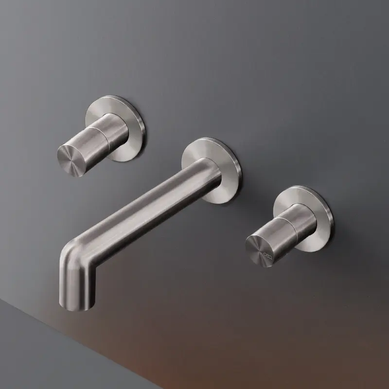 Cea Design Cartesio rubinetto lavabo a parete 3 fori canna 245mm CAR27 + UCS10