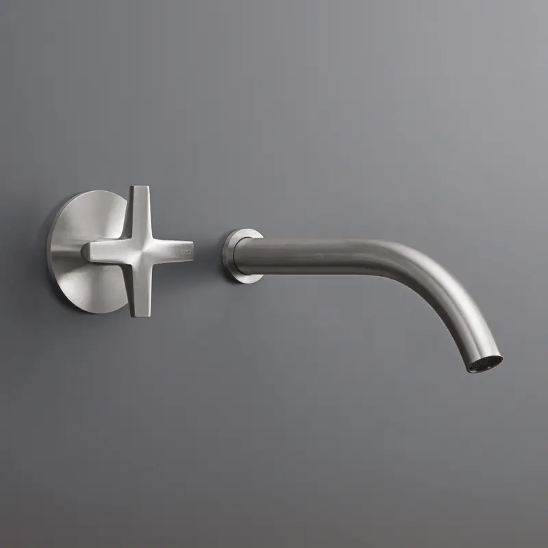 Cea Design Cross rubinetto lavabo progressivo a parete bocca 220mm CRX09 + PTR03