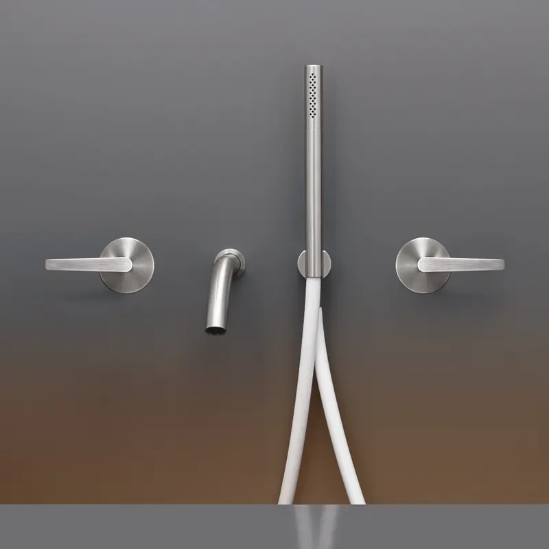 Cea Design Flag rubinetto vasca da bagno progressivo doppio con bocca di erogazione e doccetta FLG41 + PTR52