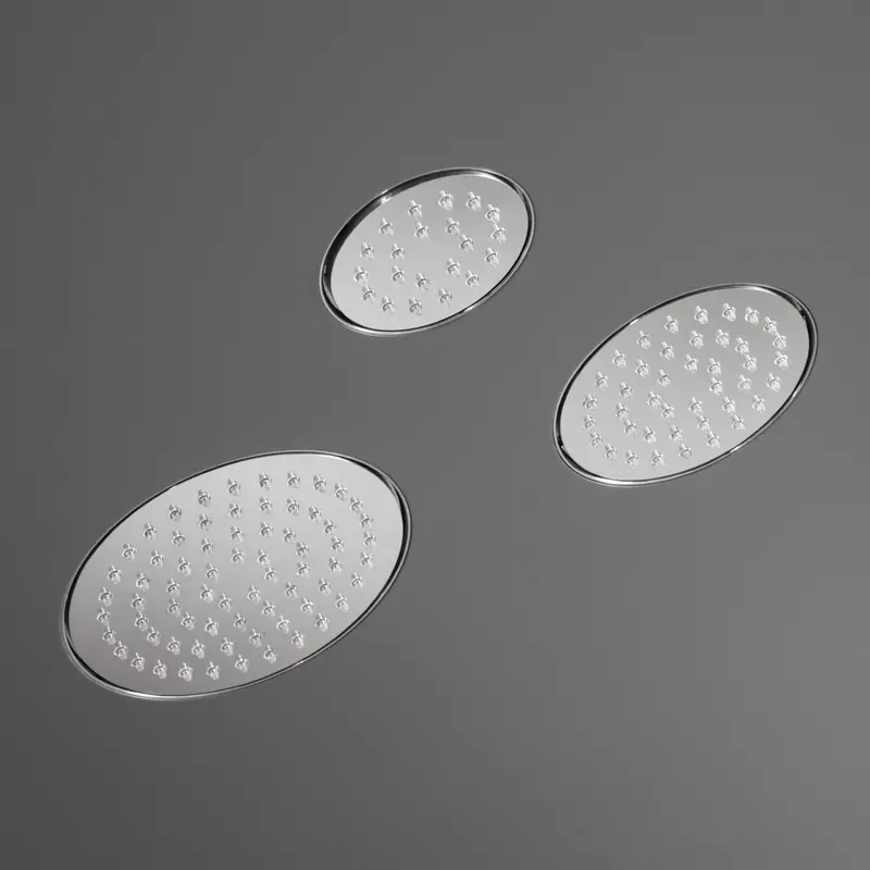 Cea Design Free Ideas set di soffioni doccia a soffitto in acciaio satinato FRE129 + INC20