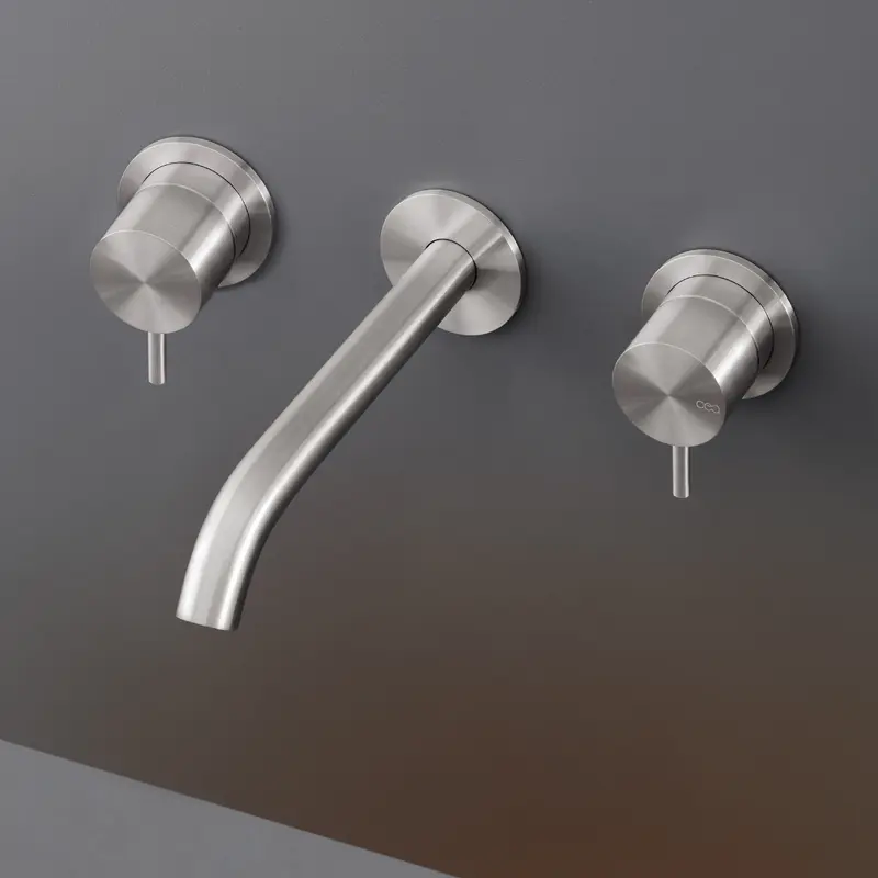 Cea Design Milo360 rubinetto lavabo 3 fori a parete canna 185mm MIL38 + UCS10