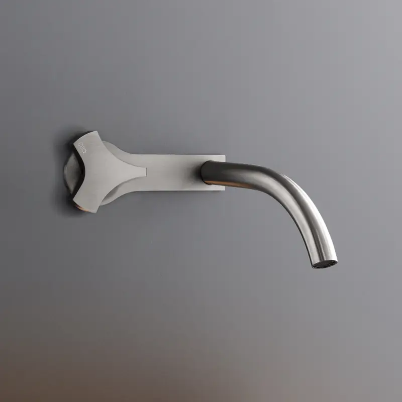 Cea Design Ziqq rubinetto lavabo a parete progressivo canna 170 mm ZIQ27 + PTR03
