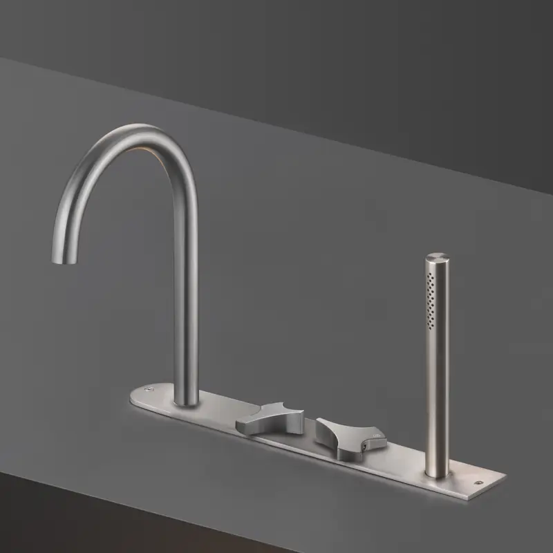 Cea Design Ziqq rubinetto vasca da bagno doppio progressivo con bocca di erogazione e doccetta ZIQ47 + BOX20