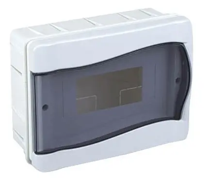 Centralino da incasso 12 moduli con porta trasparente bianco