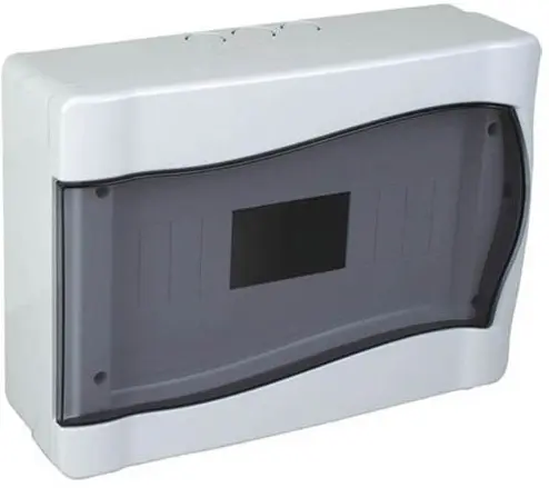 Centralino da parete 12 moduli con porta trasparente bianco