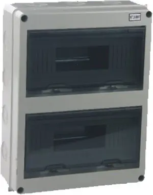 Centralino da parete 24 moduli con 2 porte trasparenti