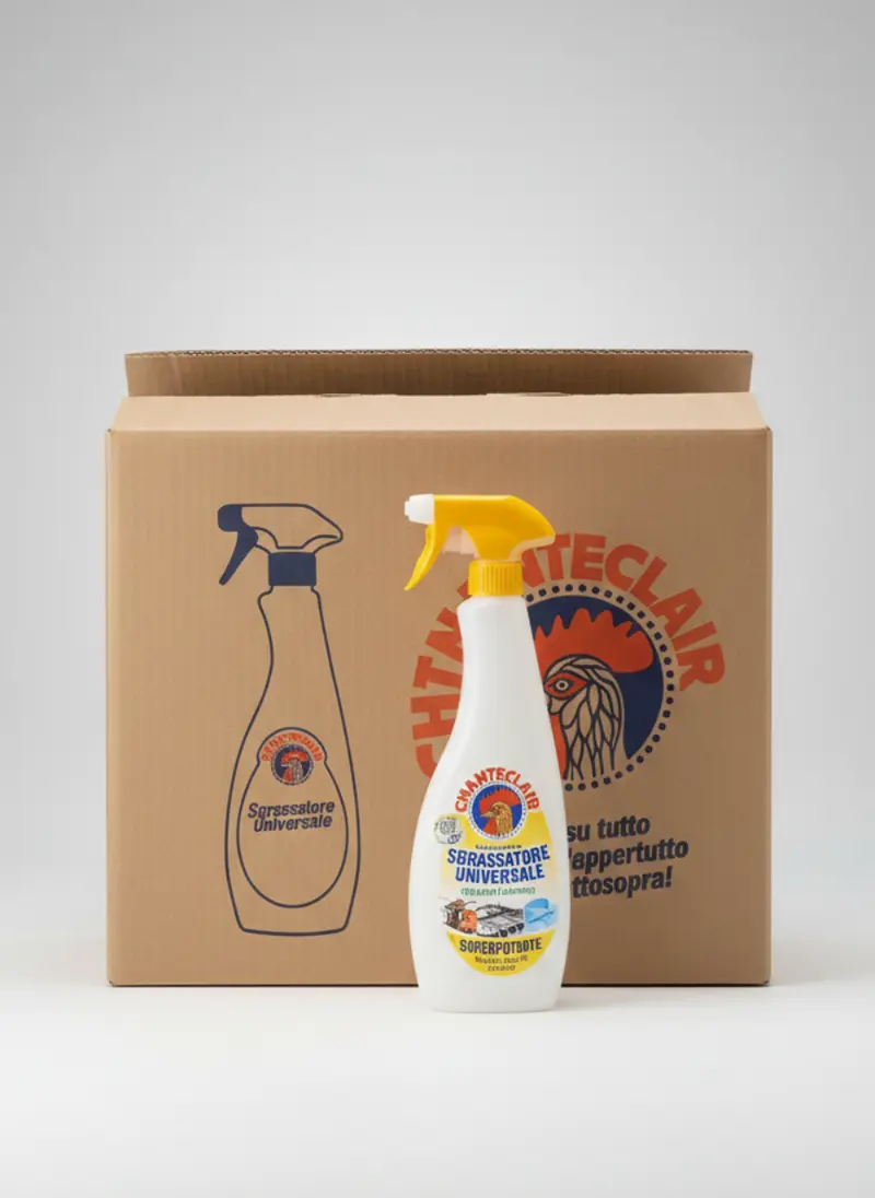 Chanteclair Sgrassatore Universale Limone BOX 12x600ml | Superpotente con Tecnologia Sotto-Sopra | Formato Scorta Professionale | Spedizione Inclusa