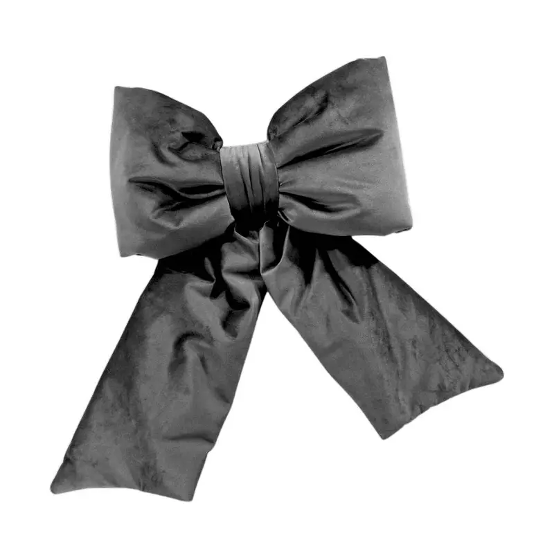 Christmas Grigio, Fiocco di Natale Grigio Antracite per Decorare Porte e Puntale Albero
