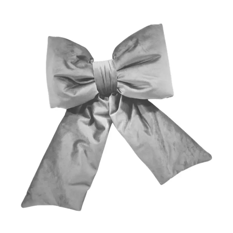 Christmas Grigio, Fiocco di Natale Grigio Chiaro per Decorare Porte e Puntale Albero