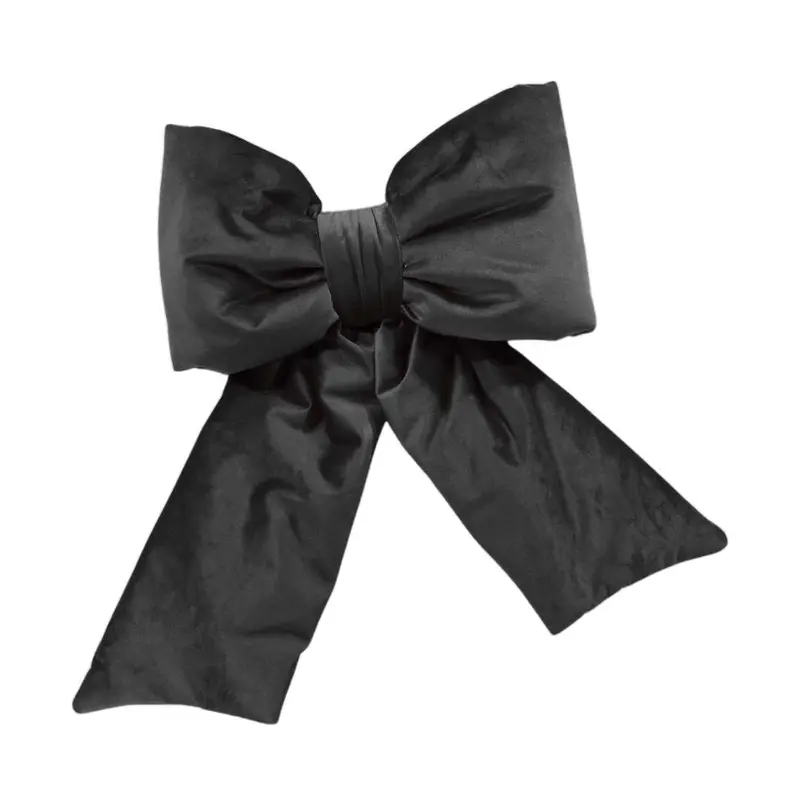 Christmas Nero, Fiocco di Natale Nero per Decorare Porte e Puntale Albero