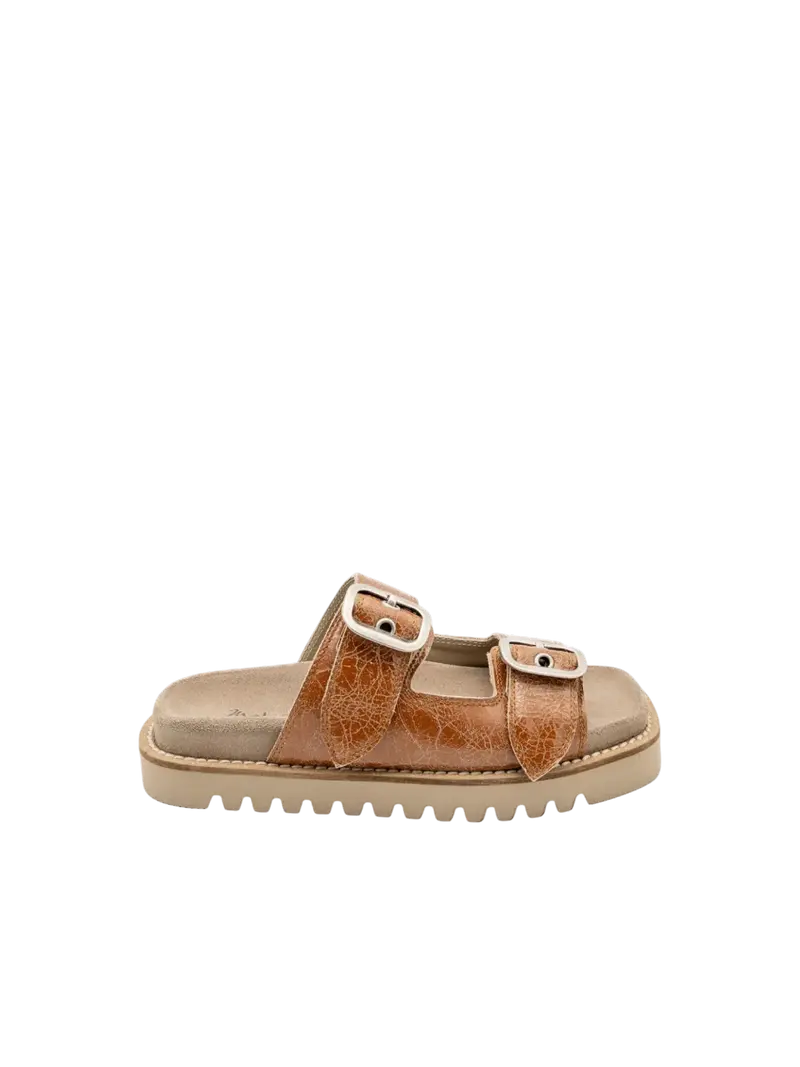 Ciabatta in pelle cracklux