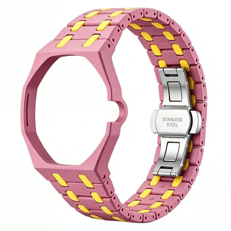 Cinturino integrato in ceramica con chiusura a farfalla in metallo, direzione ore 3,00, con fibbia a farfalla in metallo., For Swatch Royal Pop