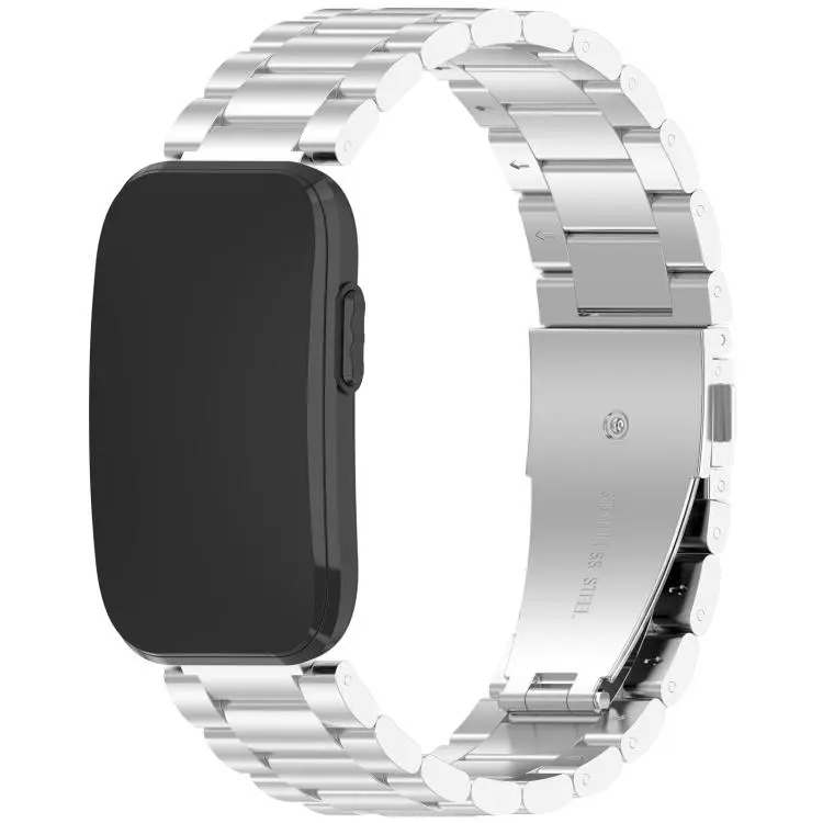 Cinturino per orologio in acciaio inossidabile con fibbia pieghevole a tre perline, For Garmin CIRQA Smart Band