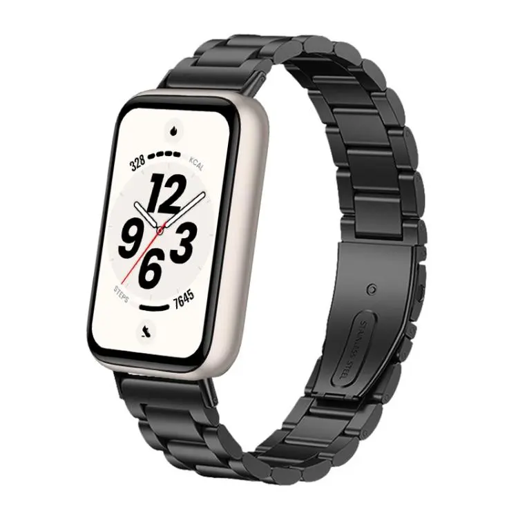 Cinturino per orologio in lega di titanio con chiusura pieghevole a tre perline, For Honor Band 11 / Band 11 Pro