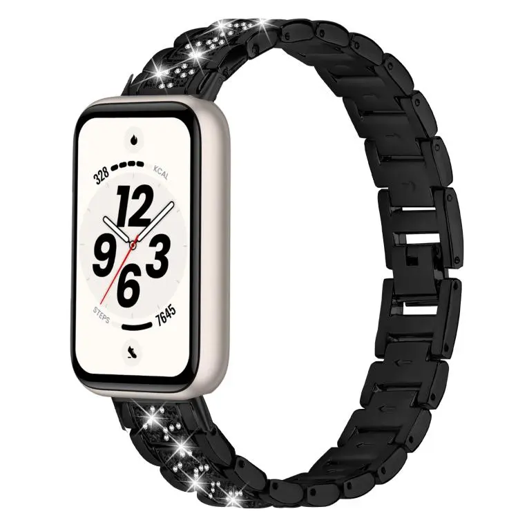 Cinturino per orologio in metallo con tre perline, For Honor Band 11 / Band 11 Pro