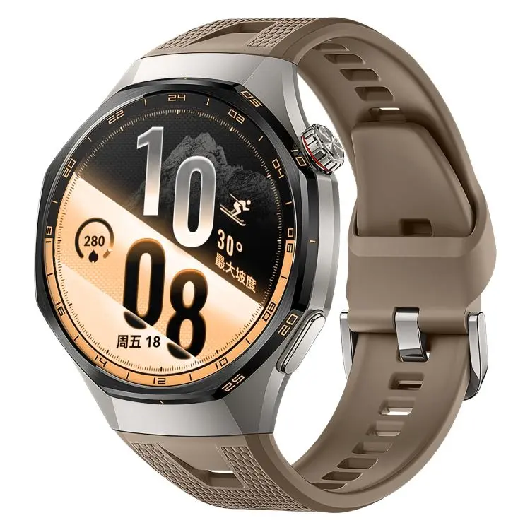 Cinturino per orologio in silicone con motivo a nido d'ape e pulsante a pressione, For Huawei Watch GT7 / GT7 Pro 46mm