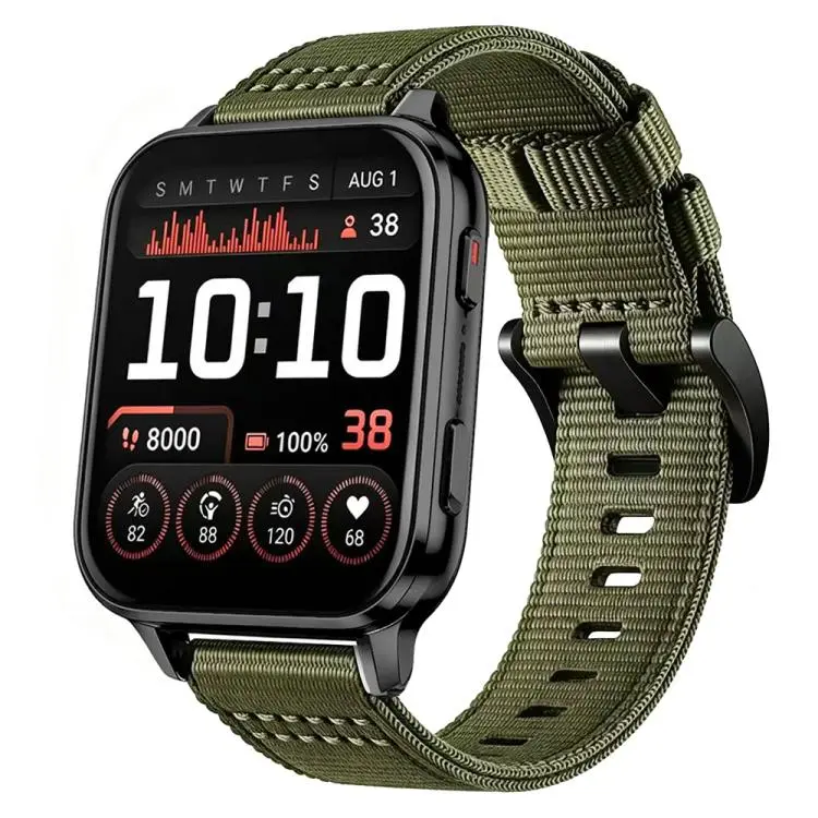 Cinturino per orologio in tela e nylon con fibbia ad ardiglione., For Garmin Venu X1