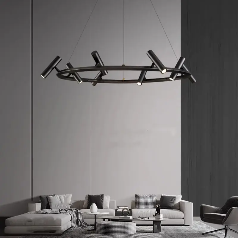Circular Pendant Light With Spotlights