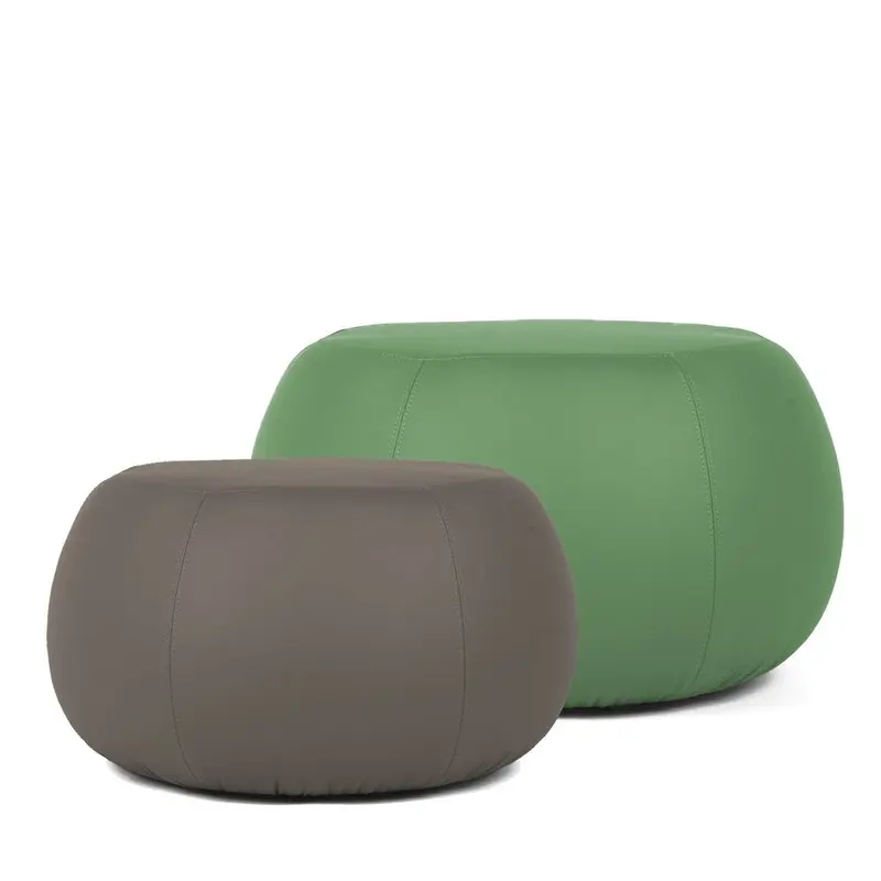COCOON ECO S, Pouf Design Rotondo in Ecopelle 47x30