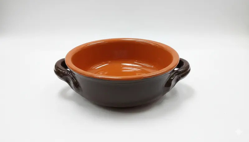 Colì Ciotola in Terracotta Modello Brunella Ø 17 cm | Fondina Artigianale per Zuppe, Legumi e Contorni | Tradizione Salentina Smaltata | Design Rustico e Resistente