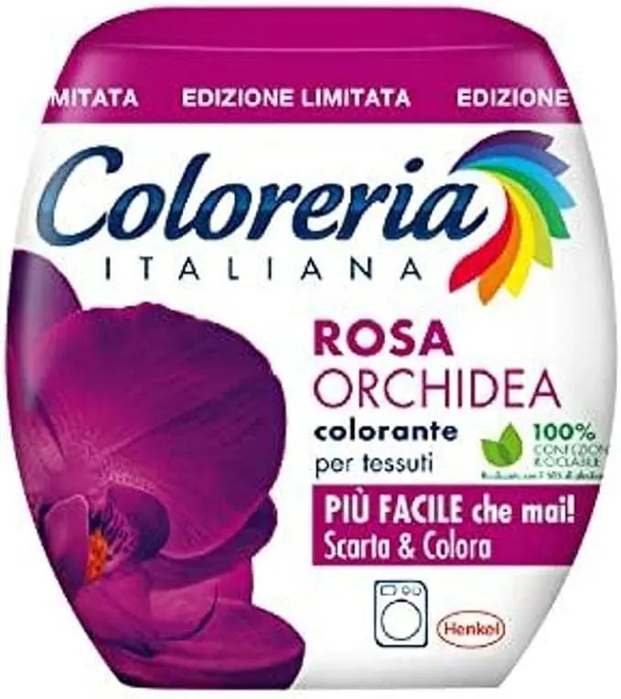 Coloreria Italiana Tutto in 1 Tintura Tessuti per Lavatrice – Formula con Sale Incluso – Colori Uniformi per Cotone, Lino, Seta e Viscosa